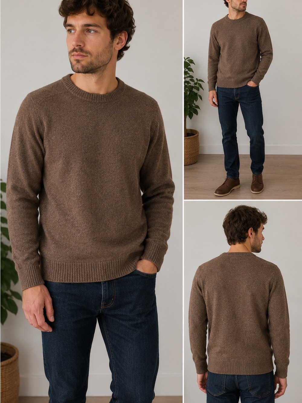 Jockey Men's Brown Crewneck Sweater